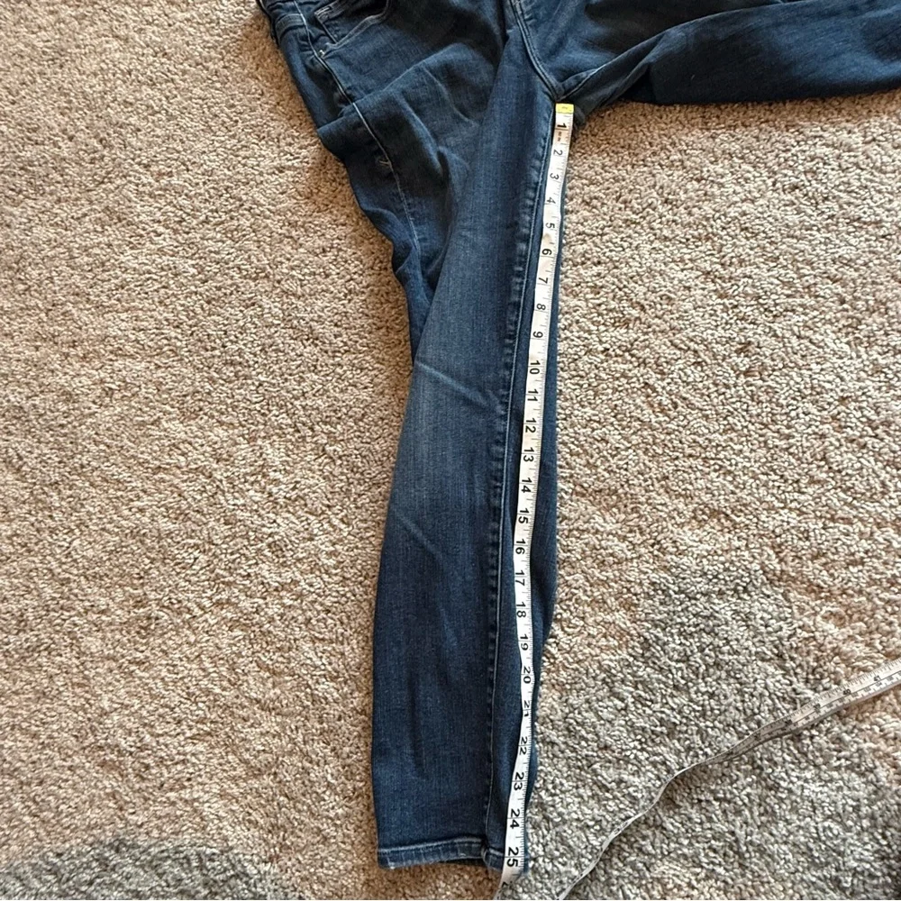 Good American Good Legs Crop Leg Jeans - Dark Blue Size 16 - Picture 8 of 11